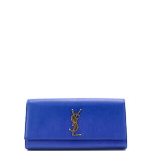 Saint Laurent Long Classic Monogram Clutch Leather